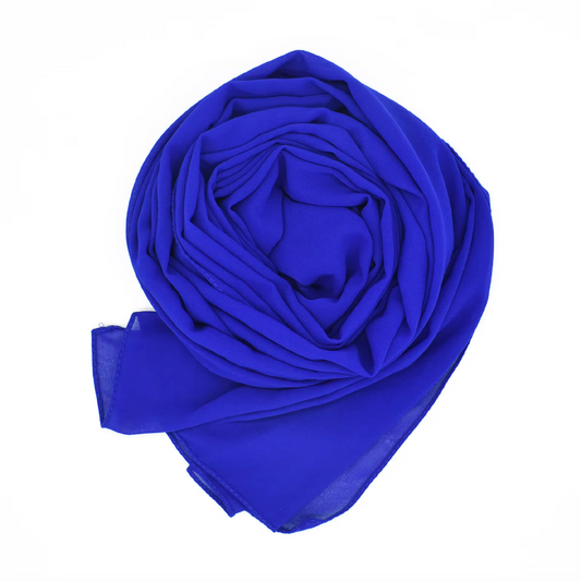 Plain Georgette Chiffon Hijab-  Ink blue