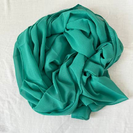 Plain Georgette Chiffon Hijab- Leaf green/ Green