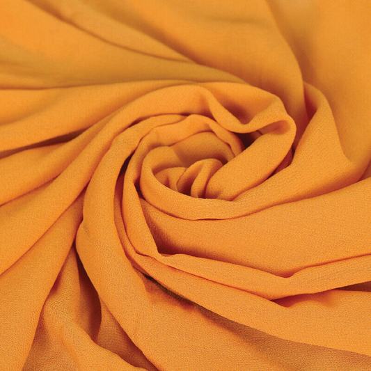 Plain Georgette Chiffon Hijab-Mustard Ochre Yellow